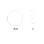 LED Γύψινο Επιτοίχιο Φωτιστικό 5W 300lm 3000K Φ150 Rafa ACA – G8529LED