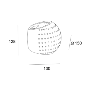 Γύψινο Φωτιστικό Τοίχου Διάτρητο Up-Down 1xG9 Λευκό ACA DECOR  – G85321W