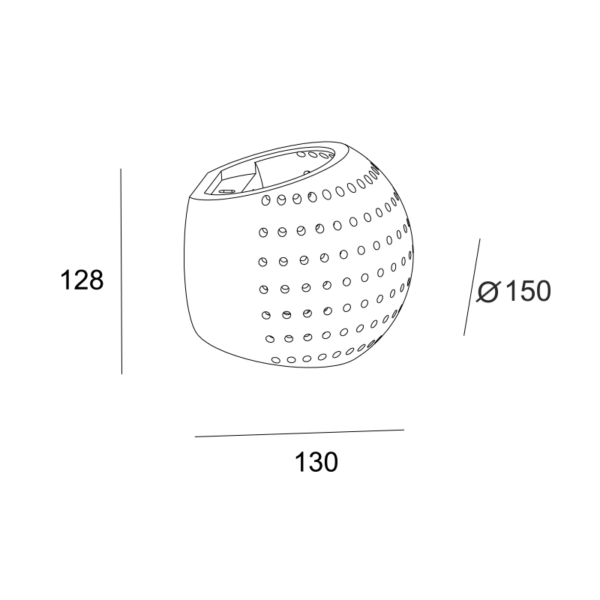 Γύψινο Φωτιστικό Τοίχου Διάτρητο Up-Down 1xG9 Λευκό ACA DECOR  – G85321W