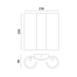 Γύψινο Φωτιστικό Τοίχου Up-Down 4xG9 Λευκό ACA DECOR   – G85604W