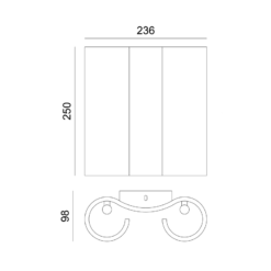 Γύψινο Φωτιστικό Τοίχου Up-Down 4xG9 Λευκό ACA DECOR   – G85604W