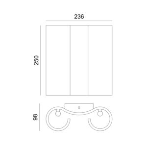 Γύψινο Φωτιστικό Τοίχου Up-Down 4xG9 Λευκό ACA DECOR   – G85604W