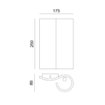 Γύψινο Φωτιστικό Τοίχου Up-Down 2xG9 Λευκό ACA DECOR  – G85612W