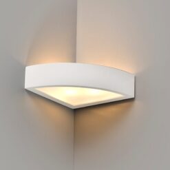 Γύψινο Γωνιακό Επιτοίχιο Φωτιστικό 215Χ215 2xG9 CORNER ACA – G8577WC