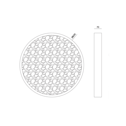 Γυψινο Φωτιστικό LED Οροφής-Επίτοιχο 32W 967lm 3000K Φ600 Mond ACA – G8984LED
