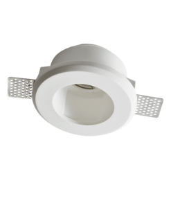 Γύψινη Βάση Σποτ GU10 – MR16 Χωνευτή Στρογγυλή ø120 Σταθερή Λευκή ACA DECOR  – G90021C