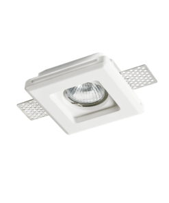 Γύψινη Βάση Σποτ GU10 – MR16 Χωνευτή Τετράγωνη 10x10cm Σταθερή Λευκή ACA DECOR  – G90041C
