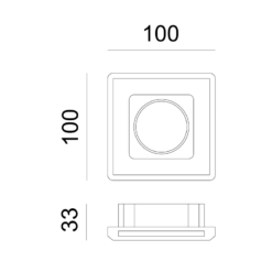 Γύψινη Βάση Σποτ GU10 – MR16 Χωνευτή Τετράγωνη 10x10cm Σταθερή Λευκή ACA DECOR  – G90041C