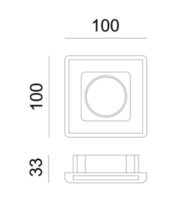 Γύψινη Βάση Σποτ GU10 – MR16 Χωνευτή Τετράγωνη 10x10cm Σταθερή Λευκή ACA DECOR  – G90041C