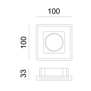 Γύψινη Βάση Σποτ GU10 – MR16 Χωνευτή Τετράγωνη 10x10cm Σταθερή Λευκή ACA DECOR  – G90041C