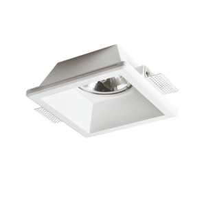 Γύψινη Βάση Σποτ AR111 Χωνευτή Τετράγωνη 20×20 Σταθερή Λευκή ACA DECOR  – G90161C