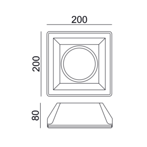 Γύψινη Βάση Σποτ AR111 Χωνευτή Τετράγωνη 20×20 Σταθερή Λευκή ACA DECOR  – G90161C