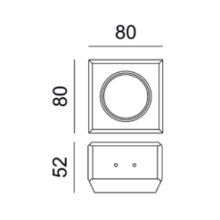 Γύψινη Βάση Σποτ GU10 – MR16 Χωνευτή Στρογγυλή 8x8cm Σταθερή Λευκή ACA DECOR  – G90271C