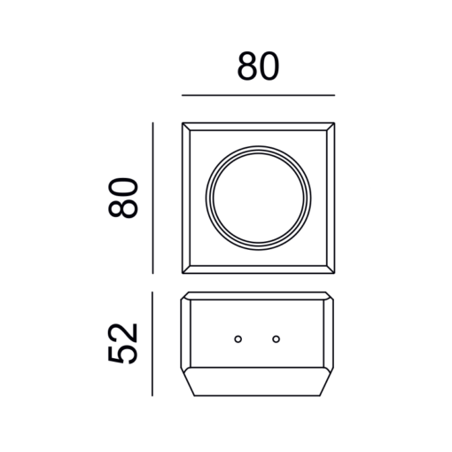 Γύψινη Βάση Σποτ GU10 – MR16 Χωνευτή Στρογγυλή 8x8cm Σταθερή Λευκή ACA DECOR  – G90271C