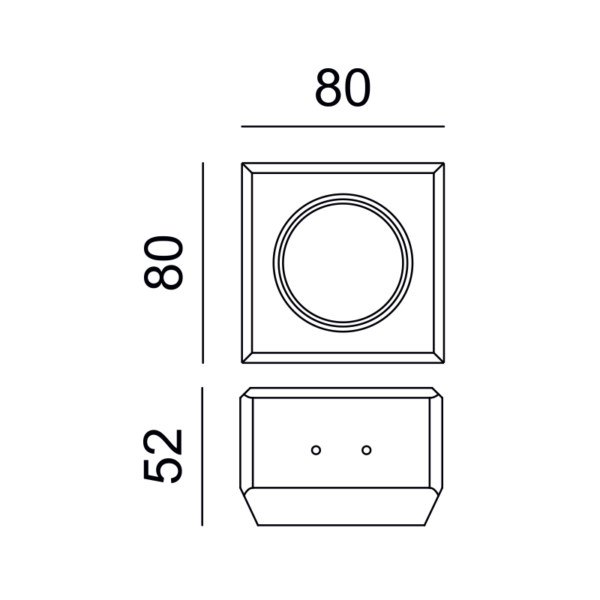 Γύψινη Βάση Σποτ GU10 – MR16 Χωνευτή Στρογγυλή 8x8cm Σταθερή Λευκή ACA DECOR  – G90271C