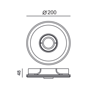 Γύψινη Βάση Σποτ GU10 – MR16 Χωνευτή Στρογγυλή ø200 Λευκή ACA DECOR  – G90401C