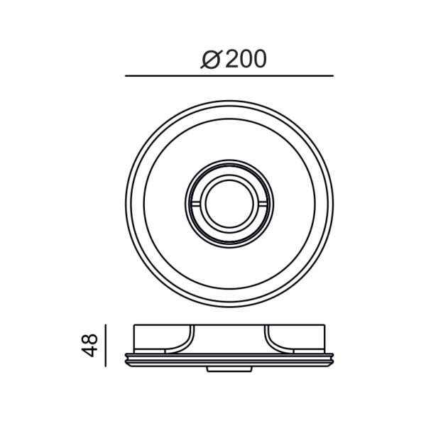Γύψινη Βάση Σποτ GU10 – MR16 Χωνευτή Στρογγυλή ø200 Λευκή ACA DECOR  – G90401C