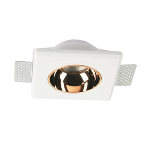 Γύψινη Βάση Σποτ GU10 – MR16 Χωνευτή Στρογγυλή 14.2×14.2cm Σταθερή Λευκή ACA DECOR  – G90451C