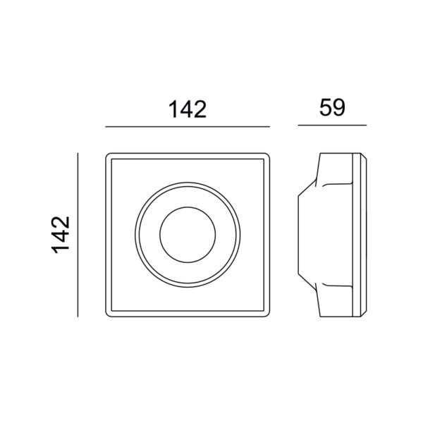 Γύψινη Βάση Σποτ GU10 – MR16 Χωνευτή Στρογγυλή 14.2×14.2cm Σταθερή Λευκή ACA DECOR  – G90451C