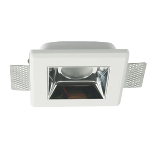 Γύψινη Βάση Σποτ GU10 – MR16 Χωνευτή Τετράγωνη 14.2×14.2cm Σταθερή Λευκή ACA DECOR  – G90461C