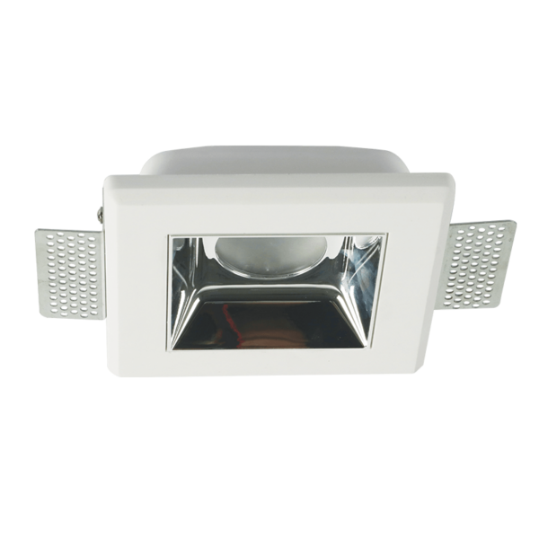 Γύψινη Βάση Σποτ GU10 – MR16 Χωνευτή Τετράγωνη 14.2×14.2cm Σταθερή Λευκή ACA DECOR  – G90461C