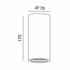 Γύψινη Βάση Σποτ GU10 – MR16 Επιφανειακή Στρογγυλή ø70×170 Λευκή ACA DECOR  – G95231C