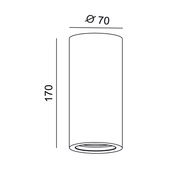 Γύψινη Βάση Σποτ GU10 – MR16 Επιφανειακή Στρογγυλή ø70×170 Λευκή ACA DECOR  – G95231C