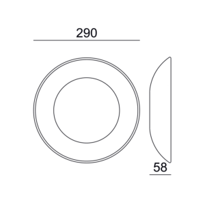 Γύψινο Φωτιστικό Οροφής / Τοίχου 4W 3000K 350lm Λευκό ACA DECOR   – G9525LED