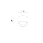 Γύψινο Στρογγυλό Φωτιστικό Οροφής Φ110×80 Geni 1xGX53 ACA – G96011