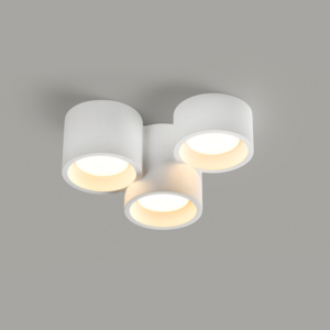 Γύψινο Φωτιστικό Οροφής 3 Στρογγυλά GENI 3xGX53 ACA – G96013