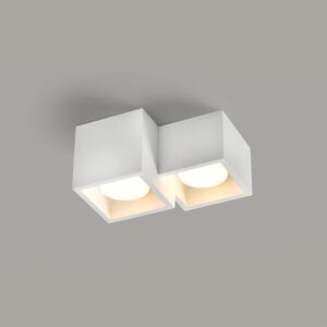 Γύψινο Φωτιστικό Οροφής 2 Τετράγωνα GENI 2xGX53 ACA – G96022