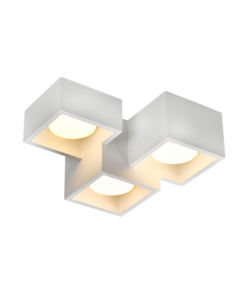Γύψινο Φωτιστικό Οροφής 3 Τετράγωνα GENI 3xGX53 ACA – G96023