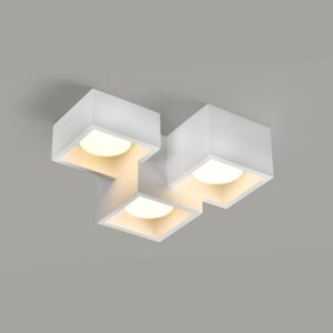 Γύψινο Φωτιστικό Οροφής 3 Τετράγωνα GENI 3xGX53 ACA – G96023