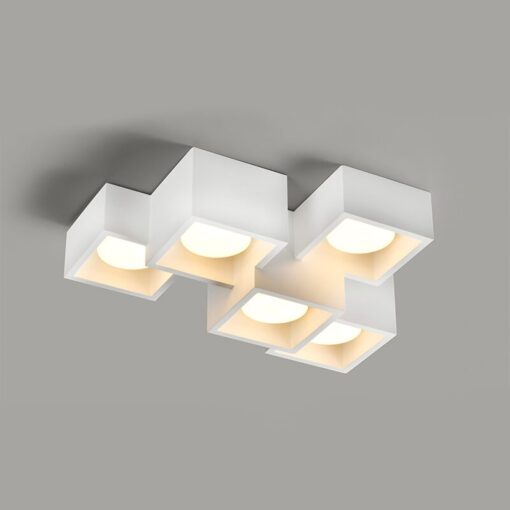 Γύψινο Φωτιστικό Οροφής 5 Τετράγωνα GENI 5xGX53 ACA – G96025