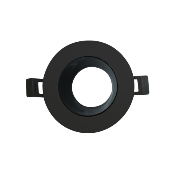 Βάση Σποτ GU10 – MR16 Χωνευτή Στρογγυλή Μαύρο ACA – GLGU1BB