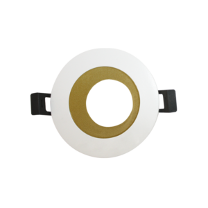 Βάση Σποτ GU10 – MR16 Χωνευτή  Στρογγυλή Λευκό Χρυσό ACA –  GLGU1WG