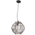 ACA DECOR   – Κρεμαστό Φωτιστικό 1ΧΕ27 Γυαλί Γκρι Φ25ΧΗ120cm