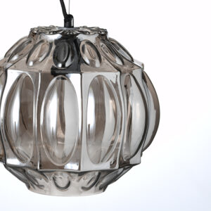 ACA DECOR   – Κρεμαστό Φωτιστικό 1ΧΕ27 Γυαλί Γκρι Φ25ΧΗ120cm