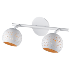 ACA DECOR   – Επίτοιχο Φωτιστικό 2ΧG9 Μεταλλικό Λευκό + Ορείχαλκο GN762CWB