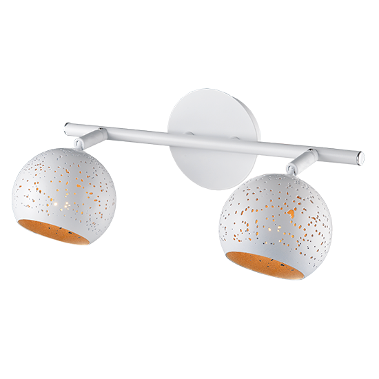 ACA DECOR   – Επίτοιχο Φωτιστικό 2ΧG9 Μεταλλικό Λευκό + Ορείχαλκο GN762CWB