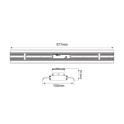 Γραμμική Καμπάνα 100W 16000LM 5000K 30°x90° CRI 80 PHILLIPS 5 YEARS WARRANTY ACA – GRAMUS10050N