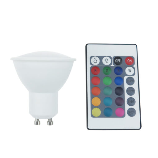 LED Λάμπα GU10 5W Diolamp 75° 400lm RGB+3000K με Τηλεχειριστήριο – GU105RGBWN