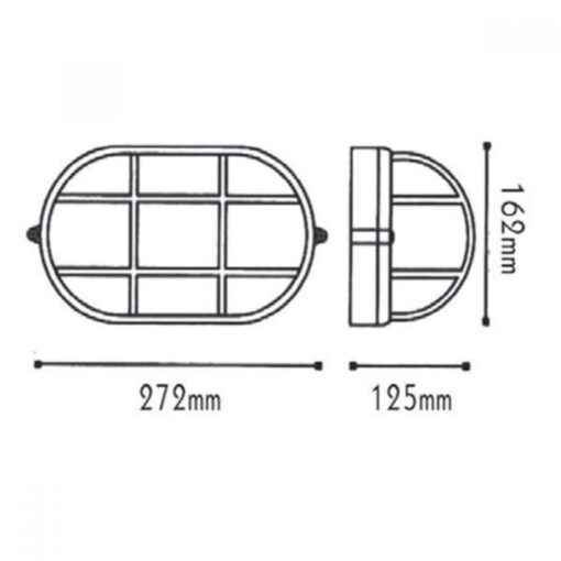 Φωτιστικό Τοίχου 1xE27 Χελώνα Αλουμινίου 27cm Λευκή με Πρισματικό Γυαλί και Πλέγμα IP45 ACA – HI5021WMS