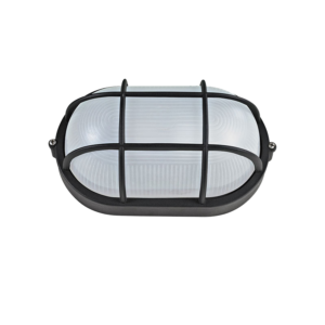 Φωτιστικό Τοίχου 1xE27 Χελώνα Κήπου Αλουμινίου 20cm με Γυαλί & Πλέγμα IP45 Μαύρη ACA – HI5031BMS