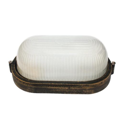 Φωτιστικό Τοίχου 1xE27 Χελώνα Σκουριά Κήπου Αλουμινίου 20cm με Πρισματικό Γυαλί IP45 ACA – HI5032R