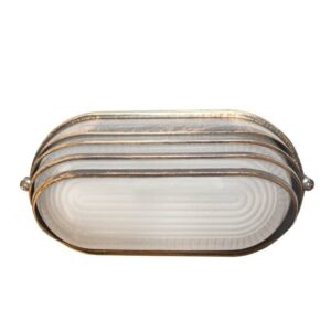 Φωτιστικό Χελώνα Κήπου 1xE27 Αλουμινίου 20cm με Πρισματικό Γυαλί & Γρίλιες IP45 Χρυσό-Μαύρο ACA – HI5033GB