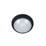 Φωτιστικό Τοίχου 1xE27 Χελώνα Κήπου Αλουμινίου Μαύρη ø258 με Πρισματικό Γυαλί IP45 ACA – HI5042B