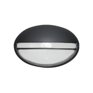 Απλίκα Τοίχου Οβαλ 21.5cm με Σκέπαστρο Γκρι IP45 ACA – HI5073GDS