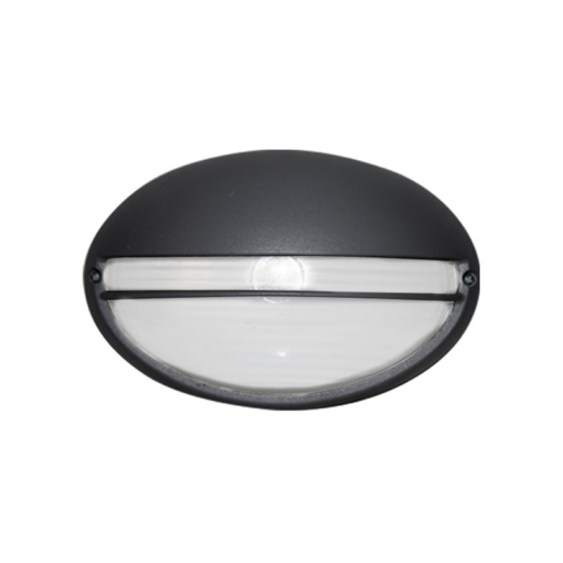 Απλίκα Τοίχου Οβαλ 21.5cm με Σκέπαστρο Γκρι IP45 ACA – HI5073GDS