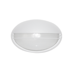 Απλίκα Τοίχου Οβαλ 21.5cm με Σκέπαστρο Λευκή IP45 ACA – HI5073WMS
